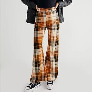 Free People Jules Plaid pants
